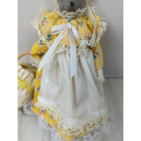 Ducks and Friends Mama Precious Mouse yellow dress Gray porcelain head baby - Picture 3 of 13